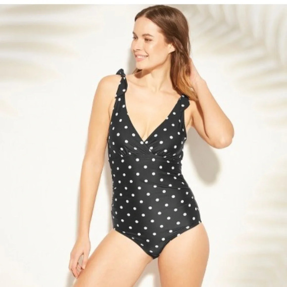 Merona Polka Dot Swimsuit - Picture 1 of 4